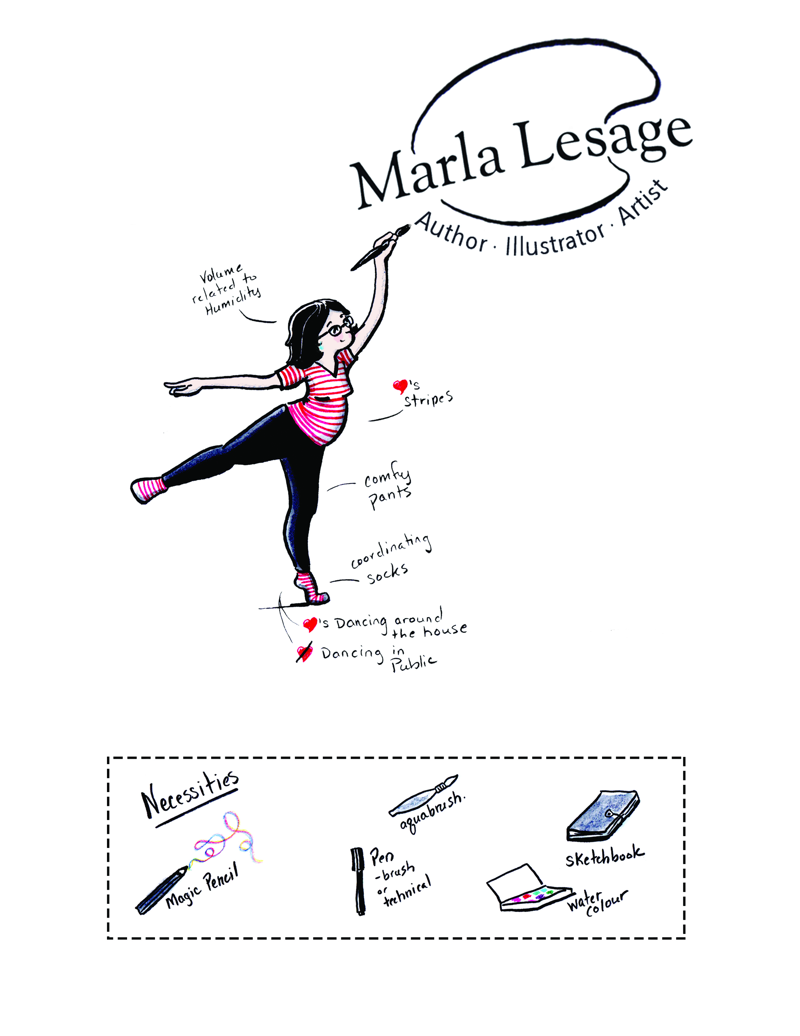 illustrated bio for website